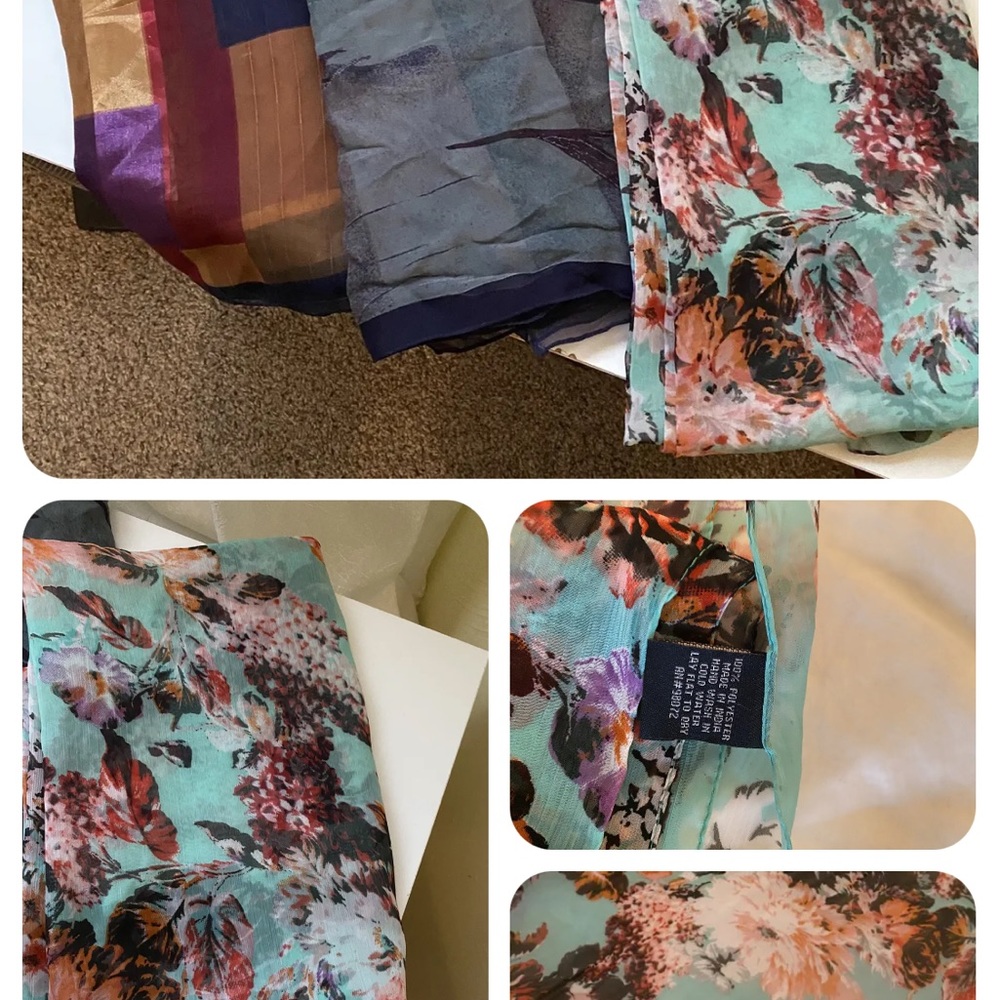 LOT OF 3 LADIES VINTAGE SCARVES